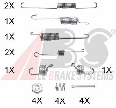 ABS 0809Q Mounting kit brake pads 0809Q