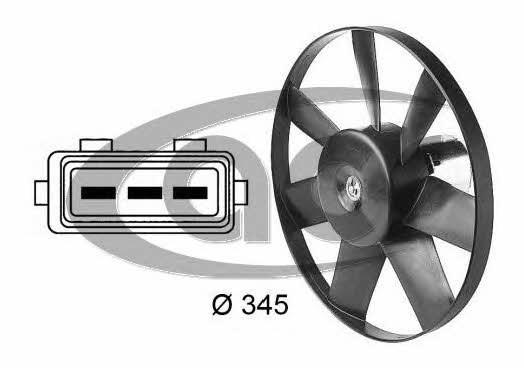 ACR 330314 Hub, engine cooling fan wheel 330314