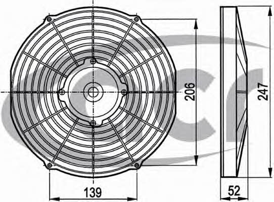 ACR 166009 Hub, engine cooling fan wheel 166009