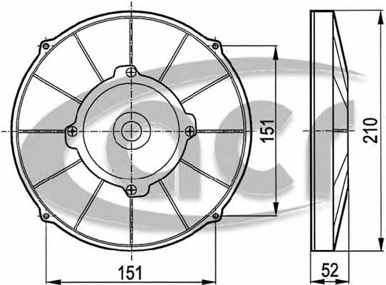 ACR 166006 Hub, engine cooling fan wheel 166006