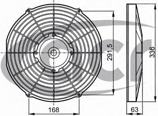 ACR 166076 Hub, engine cooling fan wheel 166076