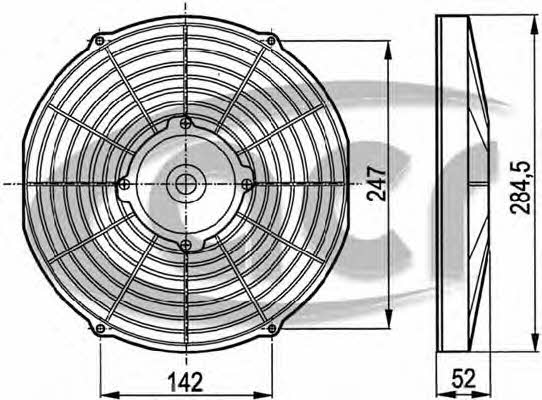 ACR 166043 Hub, engine cooling fan wheel 166043