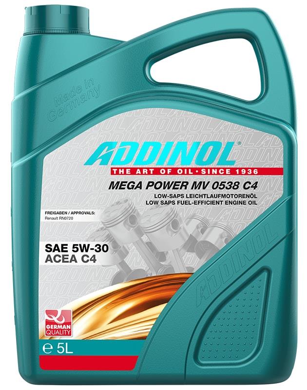 Addinol 4014766241245 Engine oil Addinol Mega Power MV 0538 C4 5W-30, 5L 4014766241245