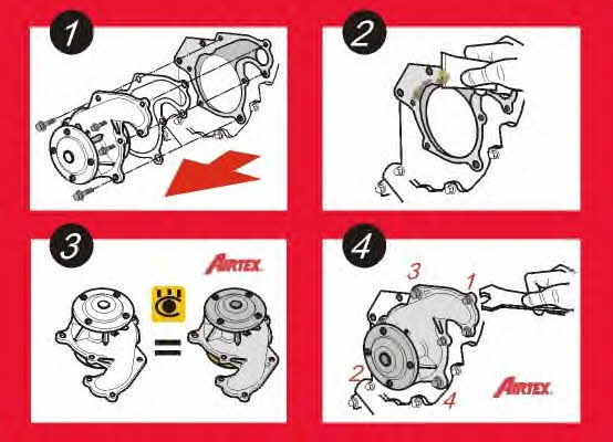 TIMING BELT KIT WITH WATER PUMP Airtex WPK-164201