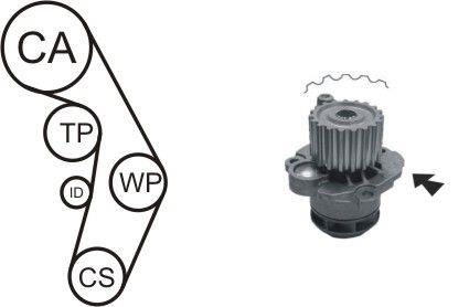 Airtex WPK-177604 TIMING BELT KIT WITH WATER PUMP WPK177604