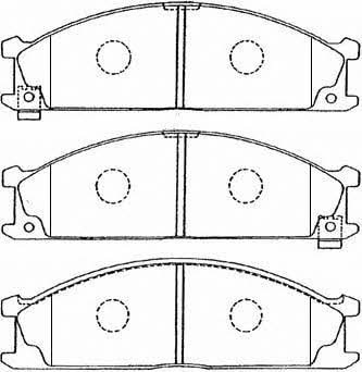 Aisin B1N011 Brake Pad Set, disc brake B1N011