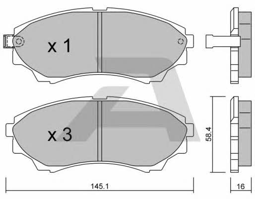 Aisin BPFO-1909 Brake Pad Set, disc brake BPFO1909