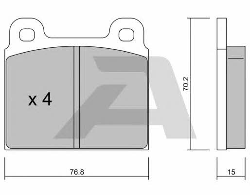 Aisin BPFI-1037 Brake Pad Set, disc brake BPFI1037