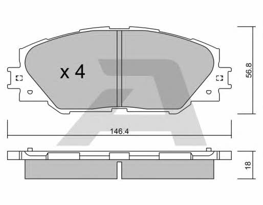 Aisin BPTO-1011 Brake Pad Set, disc brake BPTO1011
