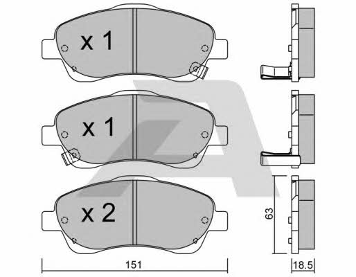 Aisin BPTO-1001 Brake Pad Set, disc brake BPTO1001