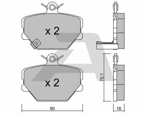 Aisin BPMB-1001 Brake Pad Set, disc brake BPMB1001