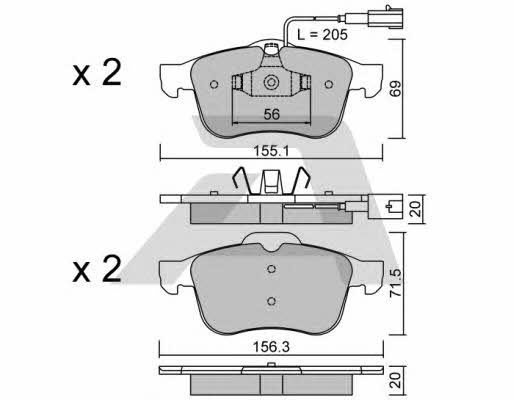 Aisin BPFI-1033 Brake Pad Set, disc brake BPFI1033