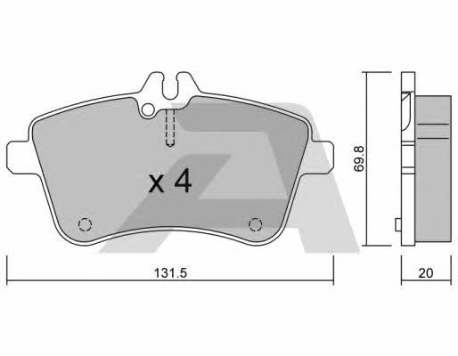 Aisin BPMB-1008 Brake Pad Set, disc brake BPMB1008