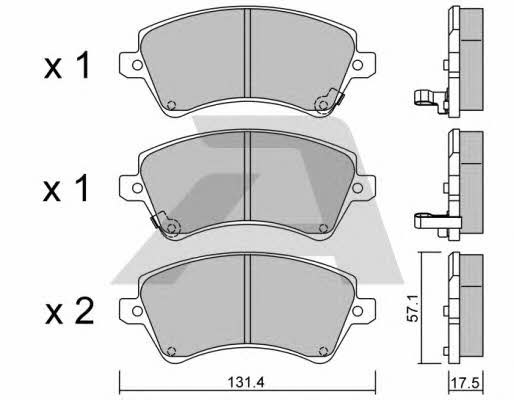 BPTO1009 Aisin Brake pad set