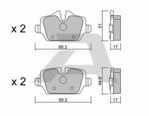 Aisin BPBM-2008 Brake Pad Set, disc brake BPBM2008