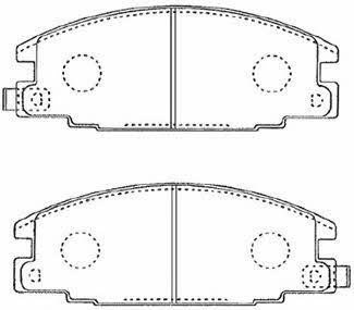 Aisin J1N010 Brake Pad Set, disc brake J1N010