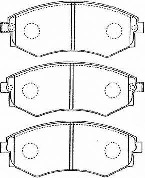 Aisin B1N021 Brake Pad Set, disc brake B1N021