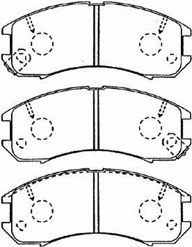 Aisin E1N035 Brake Pad Set, disc brake E1N035