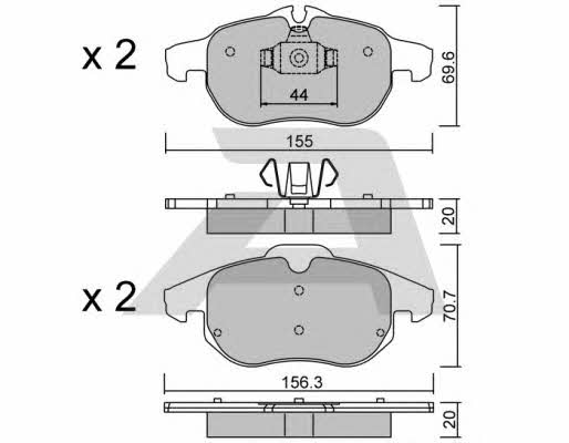 Aisin BPFI-1021 Brake Pad Set, disc brake BPFI1021