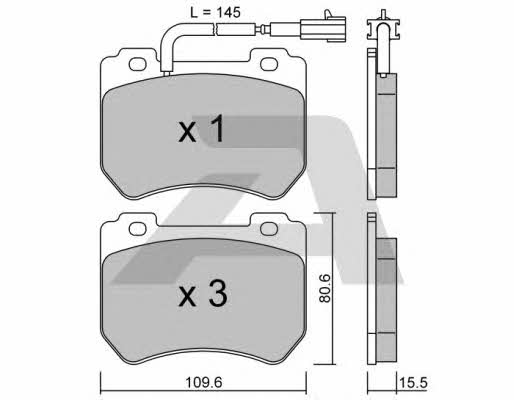 Aisin BPFI-1034 Brake Pad Set, disc brake BPFI1034