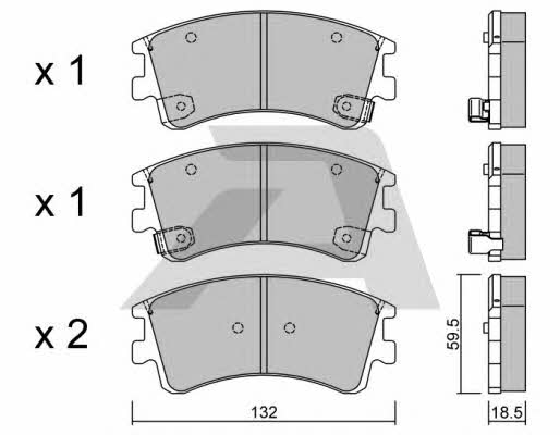 BPMZ1001 Aisin Brake pad set