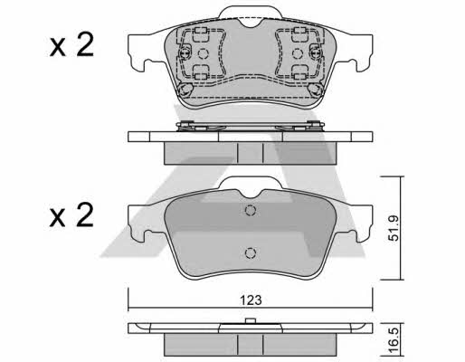 Aisin BPRE-2003 Brake Pad Set, disc brake BPRE2003