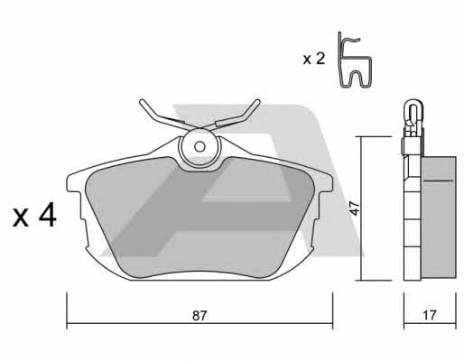 Aisin BPSM-2001 Brake Pad Set, disc brake BPSM2001