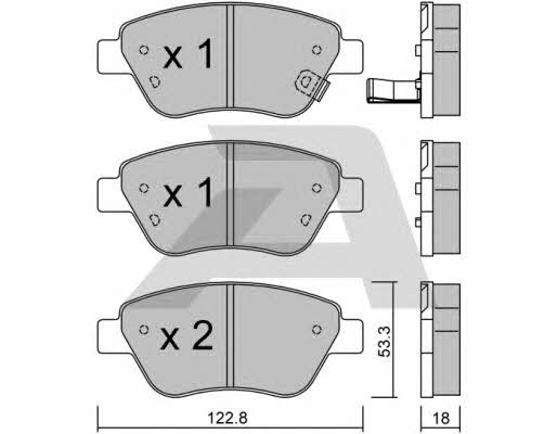 Aisin BPOP-1001 Brake Pad Set, disc brake BPOP1001