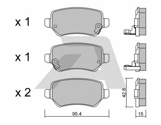 Aisin BPOP-2001 Brake Pad Set, disc brake BPOP2001