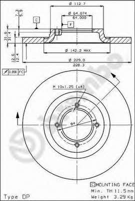 AP (Brembo) 10266 Brake disc 10266