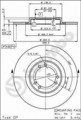 AP (Brembo) 14062 Brake disc 14062