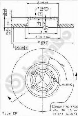 AP (Brembo) 14476 E Brake disc 14476E