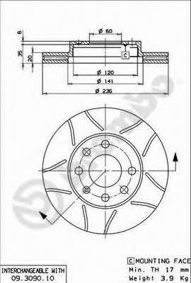 AP (Brembo) X 20238 Brake disc X20238