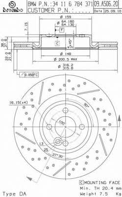 AP (Brembo) 25253 V Brake disc 25253V