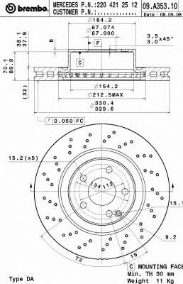 AP (Brembo) 25276 V Brake disc 25276V