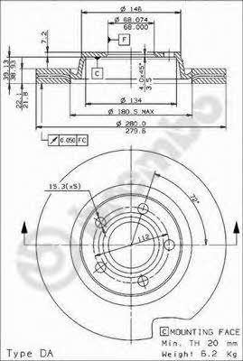 AP (Brembo) 24700 E Brake disc 24700E