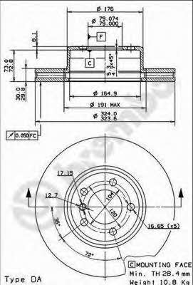 AP (Brembo) 24886 Brake disc 24886