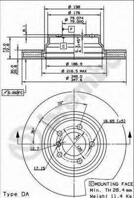 AP (Brembo) 24889 Brake disc 24889