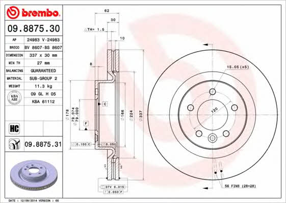 AP (Brembo) 24983 Brake disc 24983