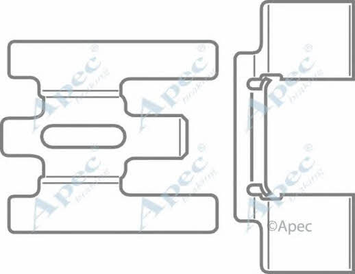 APEC braking KIT433 Mounting kit brake pads KIT433