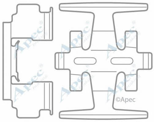 APEC braking KIT1017 Mounting kit brake pads KIT1017