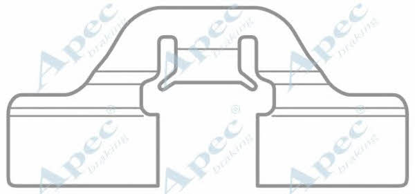 APEC braking KIT1044 Mounting kit brake pads KIT1044