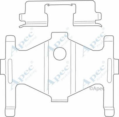APEC braking KIT1123 Mounting kit brake pads KIT1123