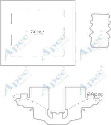 APEC braking KIT1166 Mounting kit brake pads KIT1166