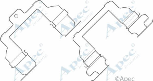 APEC braking KIT596 Mounting kit brake pads KIT596