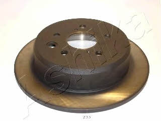 Ashika 61-02-233 Rear brake disc, non-ventilated 6102233