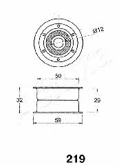 Ashika 45-02-219 Tensioner pulley, timing belt 4502219