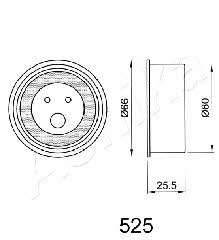 Ashika 45-05-525 Tensioner pulley, timing belt 4505525