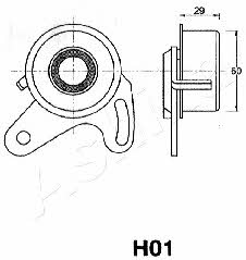 Ashika 45-0H-001 Tensioner pulley, timing belt 450H001
