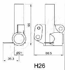 Ashika 45-0H-026 Tensioner pulley, timing belt 450H026